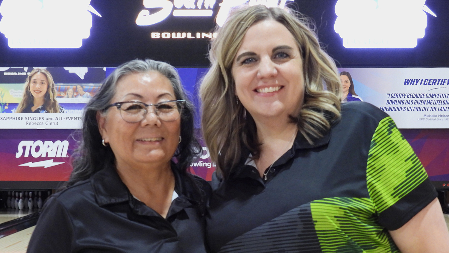 Kathleen Brown and Crystal Monzella at the 2026 USBC Women's Championships
